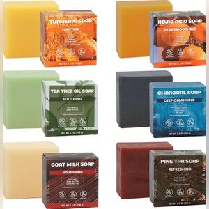 Men’s Natural Bar Soap for Men – Fresh & Clean Scent Variety Set (6-Pack)